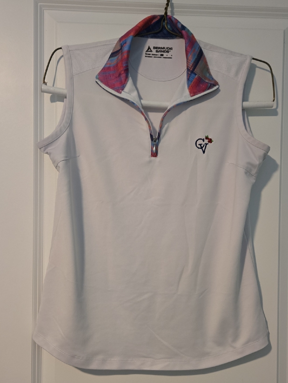 Bermuda Sands Women's White Sleeveless Polo